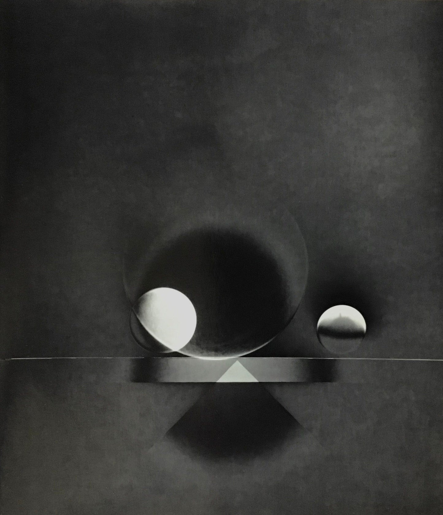 MMX Gallery ATO>MIC #13 Photograph; This is a mixed process print using luminogram, photogram and other darkroom techniques – all cameraless.