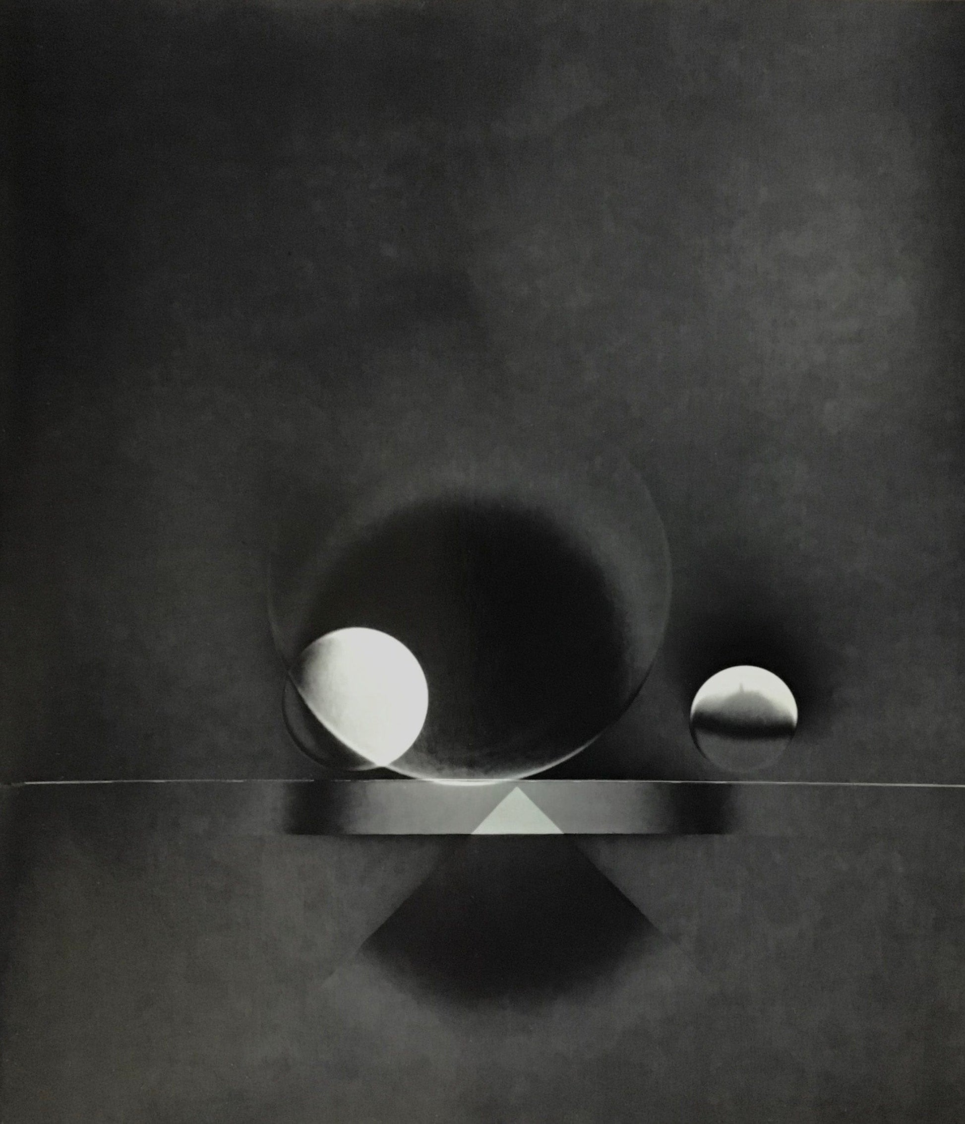 MMX Gallery ATO>MIC #13 Photograph; This is a mixed process print using luminogram, photogram and other darkroom techniques – all cameraless.