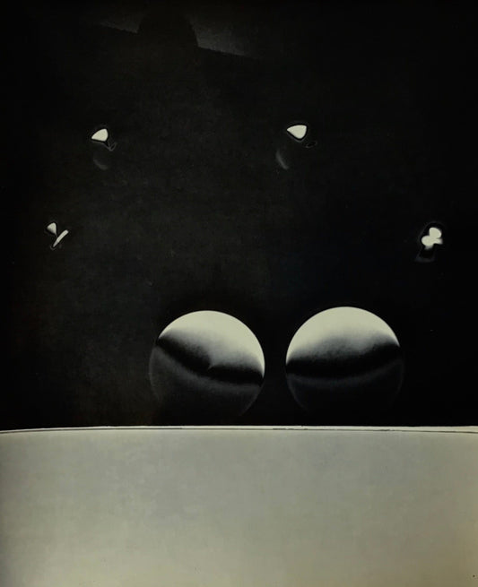 MMX Gallery ATO>MIC #3 Photograph; This is a mixed process print using luminogram, photogram and other darkroom techniques – all cameraless.