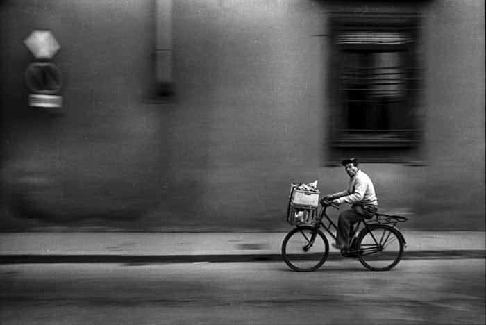 The MF Gallery Bicycle Delivery Man, Rome, 1966 Photograph