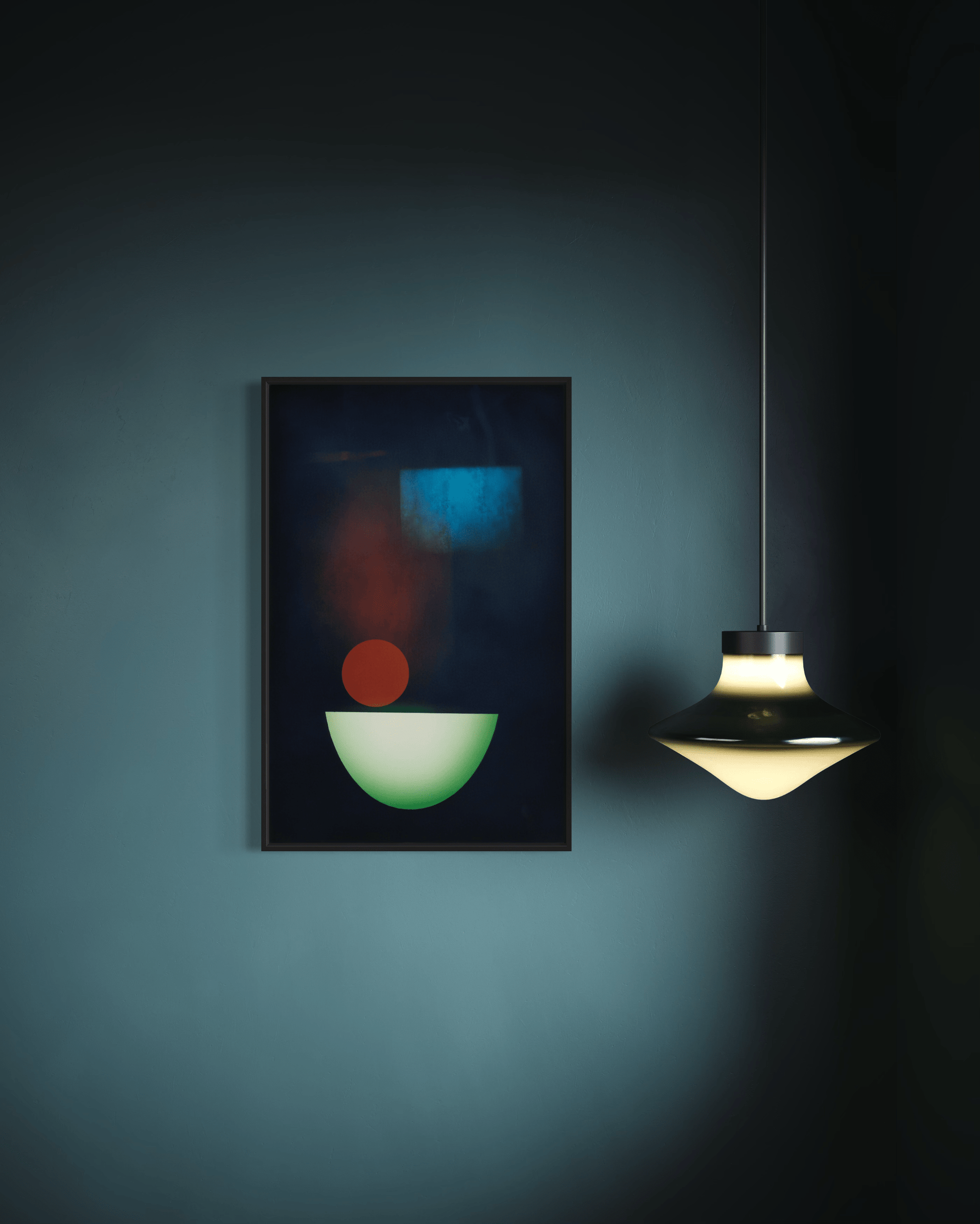 MMX Gallery Composition of Shapes + Colours Photograph, Mixed process of camera-less photography; Luminogram and Photogram