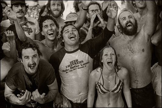 The MF Gallery Concert Goers Pleading to be Showered with a Water Hose, 1982 Photograph