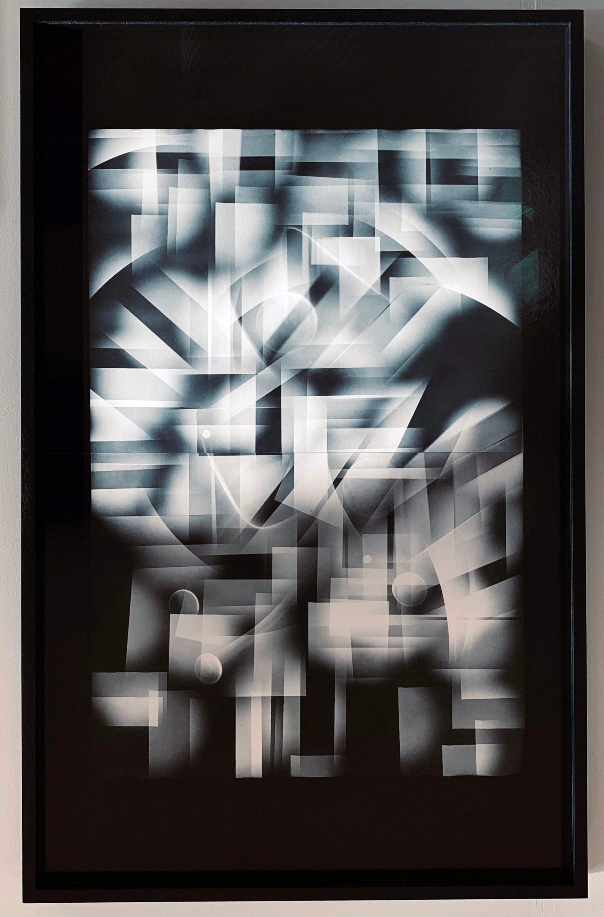 MMX Gallery Under and Above, New York City Photograph, Mixed process of camera-less photography; Luminogram and Photogram