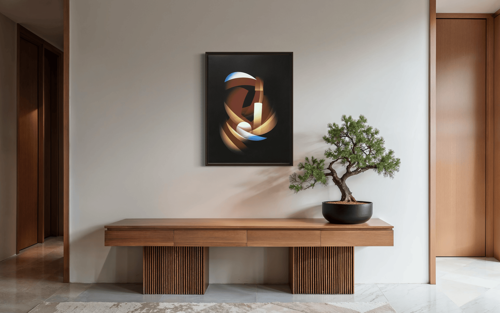 MMX Gallery Rose Form Photograph, Mixed process of camera-less photography; Luminogram and Photogram