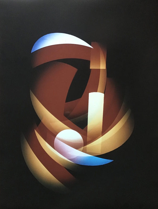 MMX Gallery Rose Form Photograph, Mixed process of camera-less photography; Luminogram and Photogram