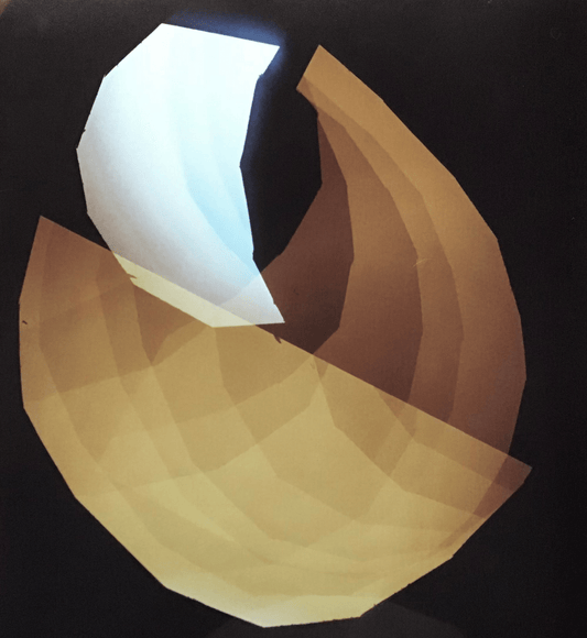 MMX Gallery Study of Two Forms Photograph, Mixed process of camera-less photography; Luminogram and Photogram