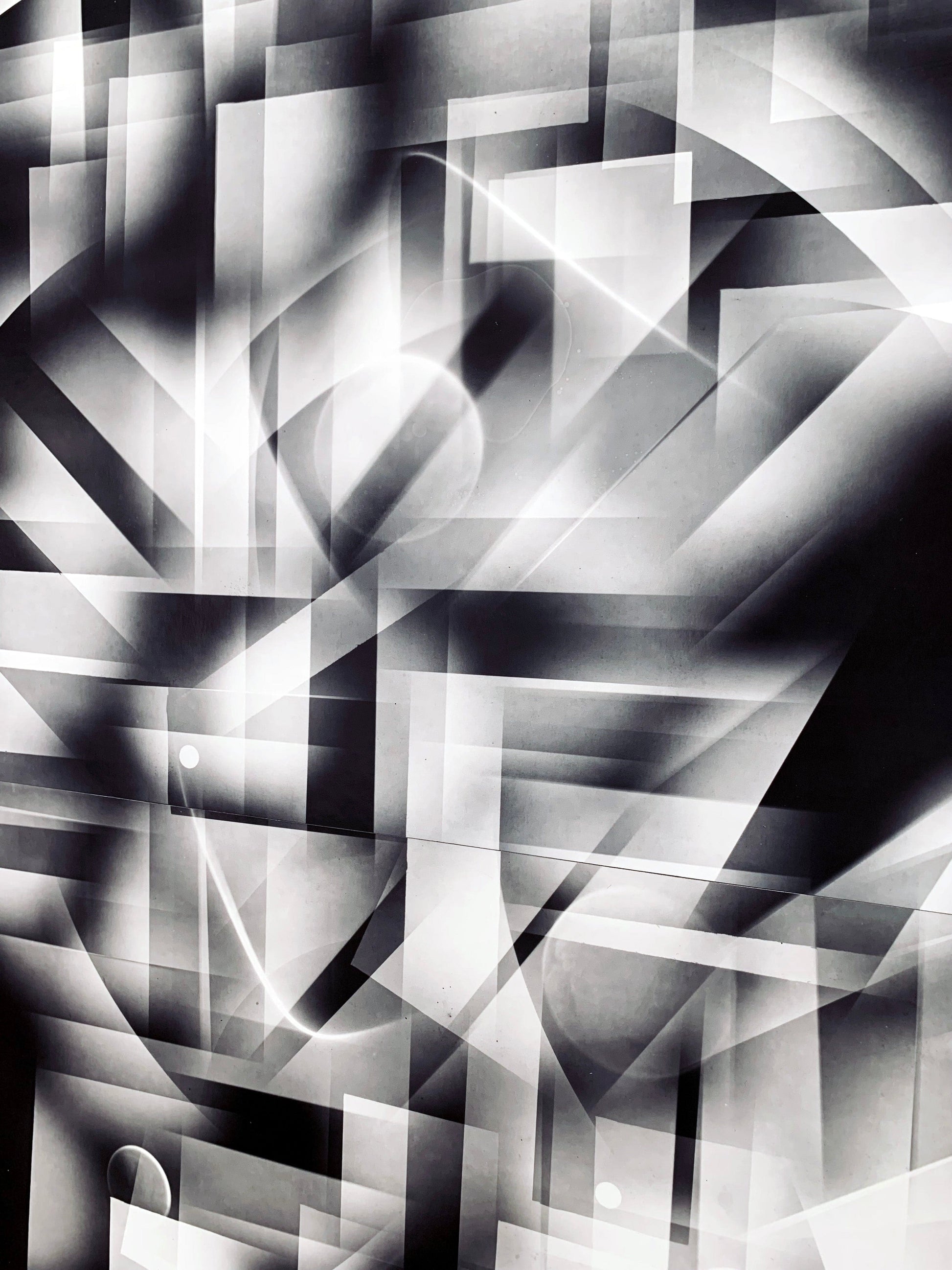 MMX Gallery Under and Above, New York City Photograph, Mixed process of camera-less photography; Luminogram and Photogram
