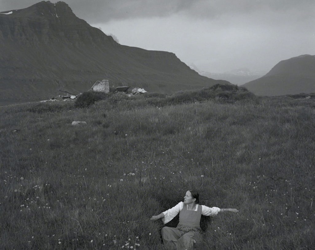 Vision Neil Folberg Gallery Self-portrait in grass, Iceland Photograph