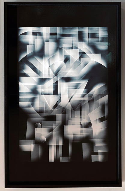 MMX Gallery Under and Above, New York City Photograph, Mixed process of camera-less photography; Luminogram and Photogram
