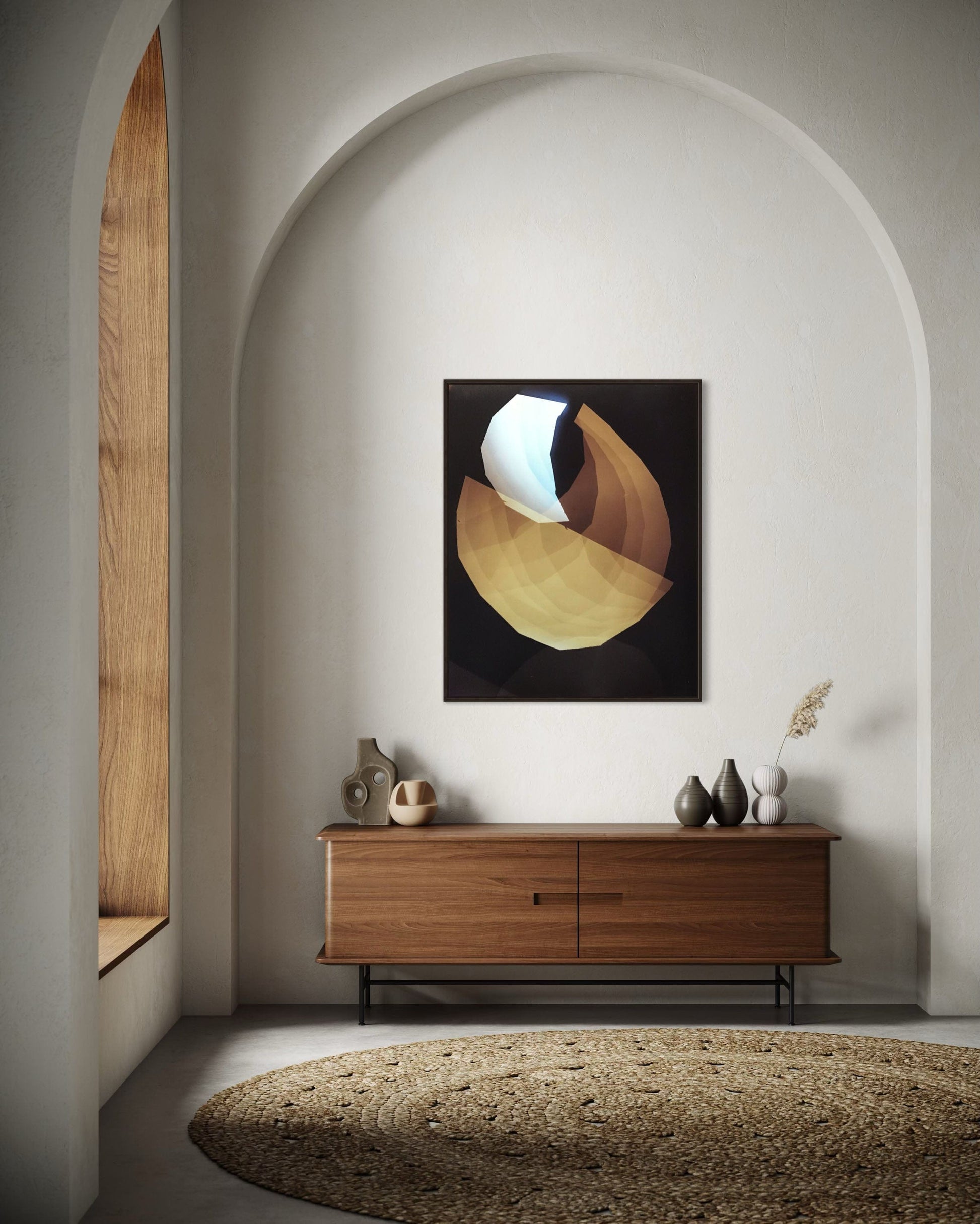 MMX Gallery Study of Two Forms Photograph, Mixed process of camera-less photography; Luminogram and Photogram