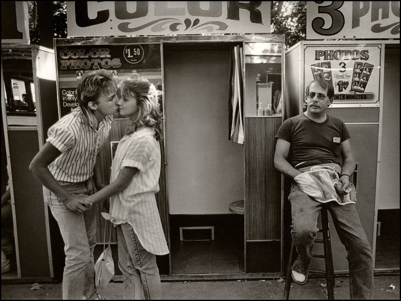 The MF Gallery Teenage Couple at the Photo Booths, 1986 Photograph