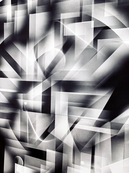 MMX Gallery Under and Above, New York City Photograph, Mixed process of camera-less photography; Luminogram and Photogram