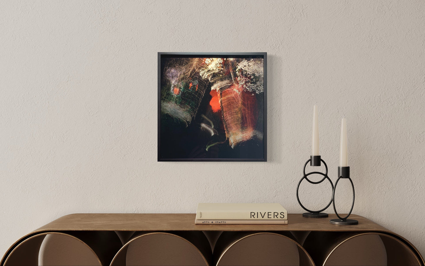 MMX Gallery Eternal Flame (Koi Carp + Blossom) Photograph; Photographic Print on Museum Glass